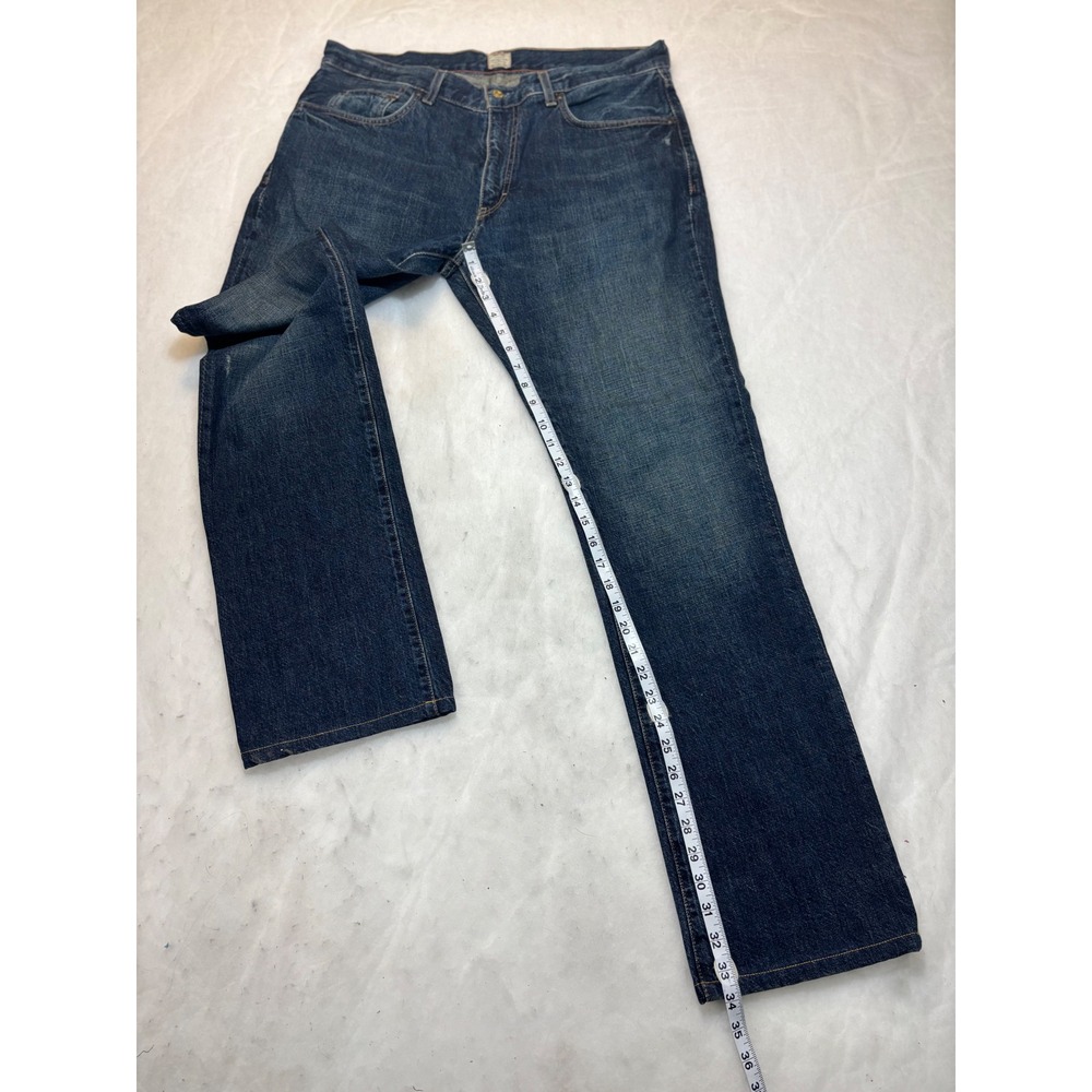 J Crew 35/36 Mens Dark Wash Straight Leg Denim Jeans - Picture 3 of 14